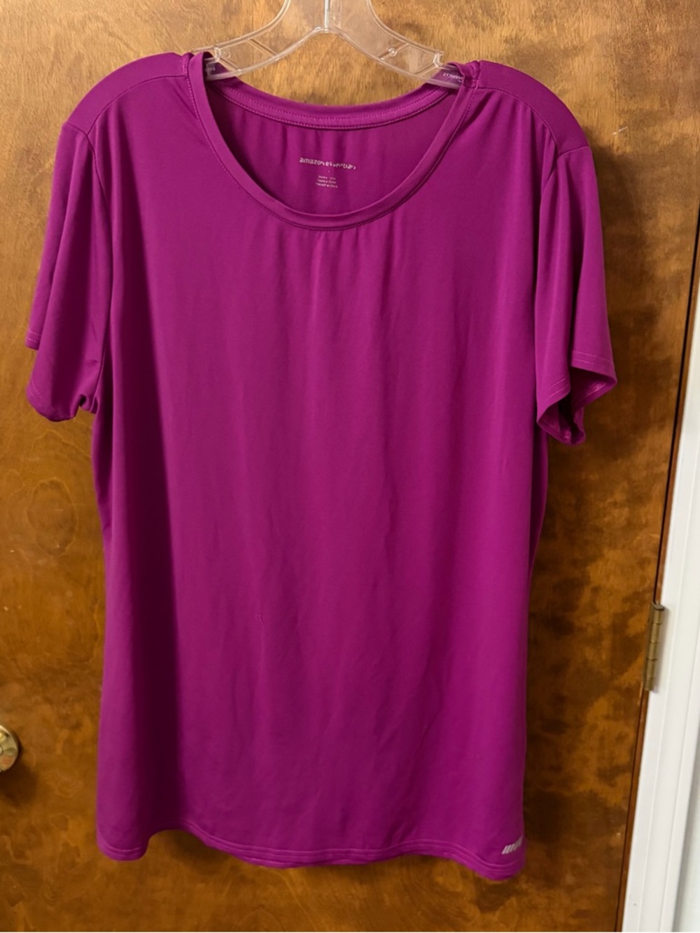 Amazon Essentials Women's Short Sleeve Crew Neck Tee - Fuchsia XL